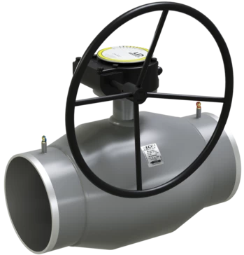 Кран шаровый LD КШЦПР Gas 125.025.П/П.03. из стали 09Г2С Ду125 Ру2,5МПа с редуктором в Ульяновске